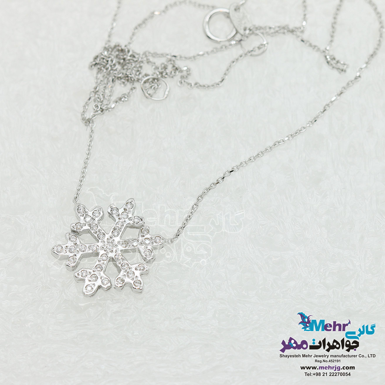 گردنبند طلا - طرح برف