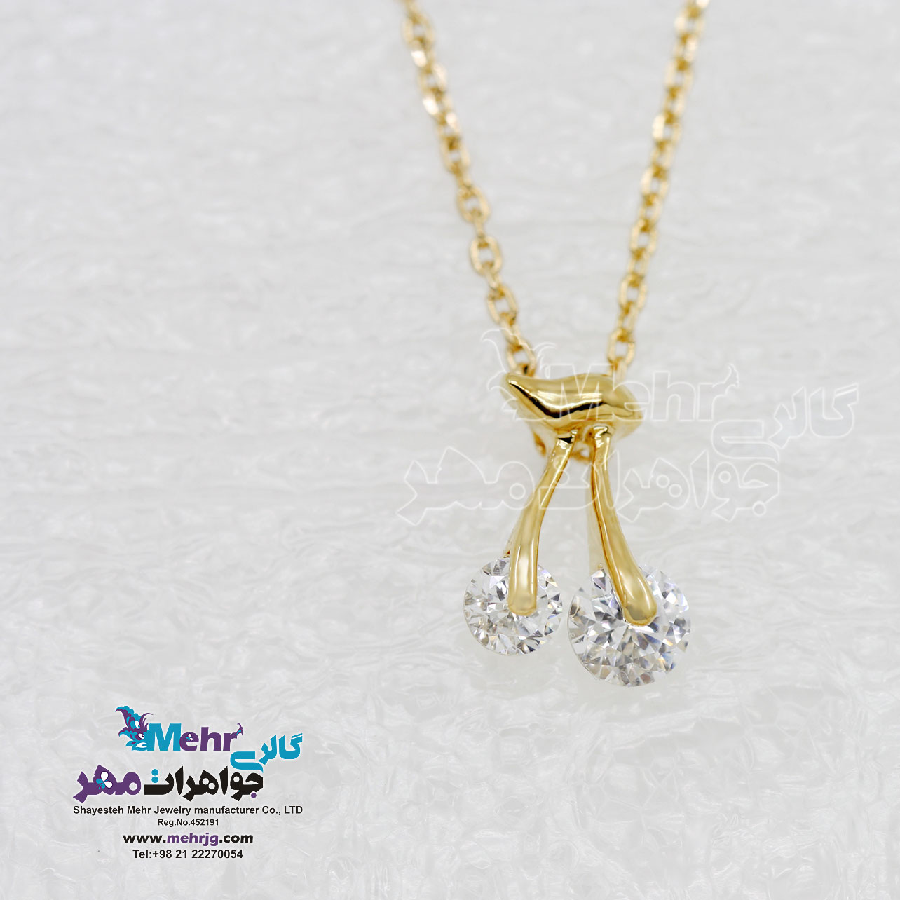 گردنبند طلا - طرح گیلاس