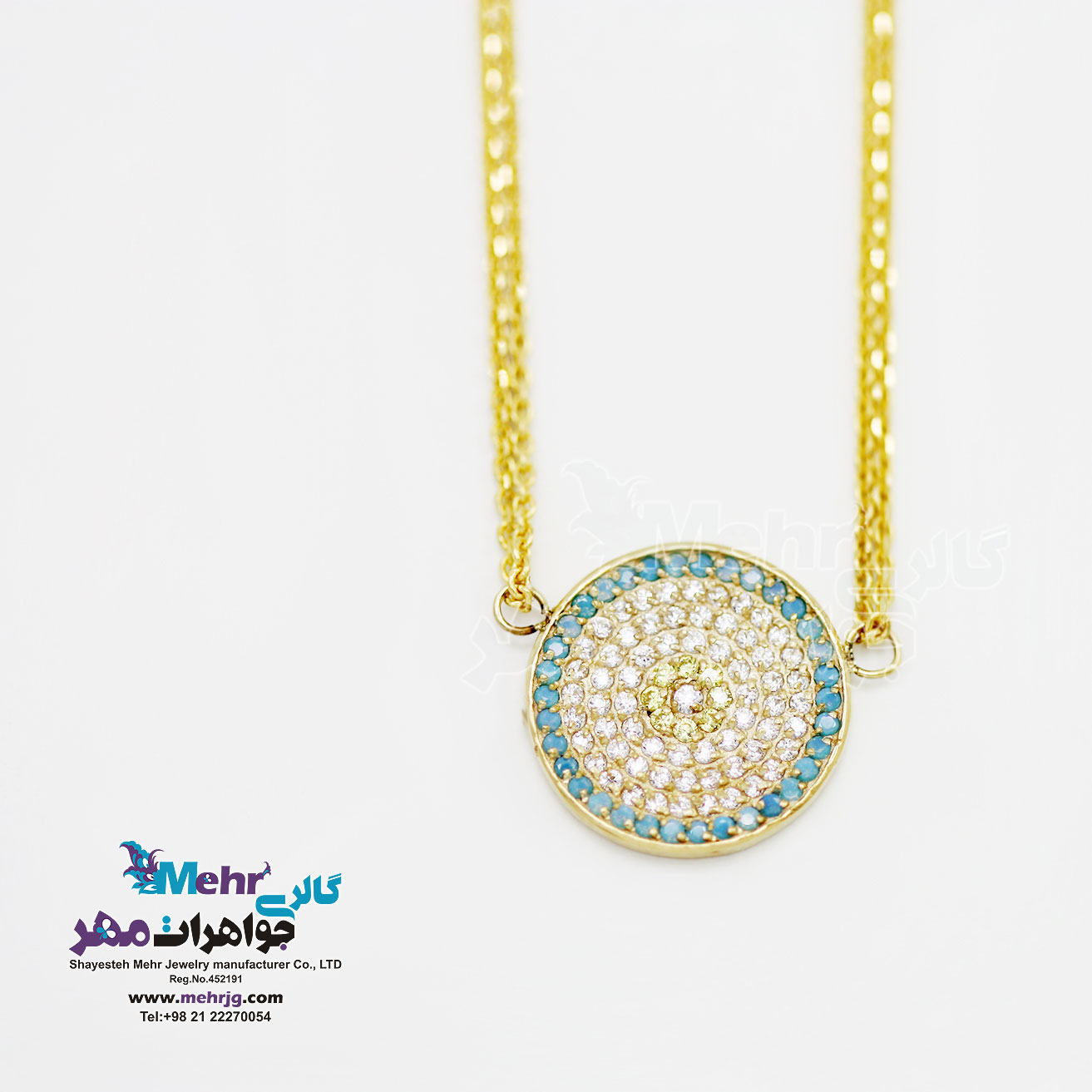 گردنبند طلا - طرح چشم نظر