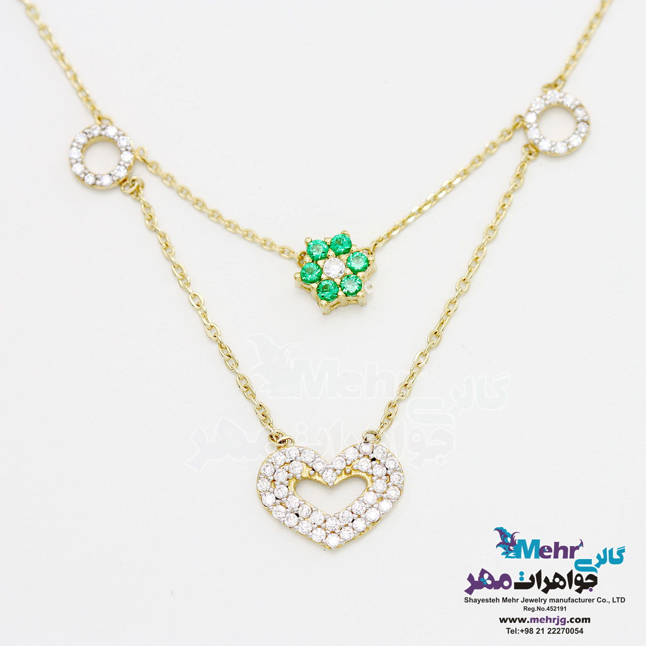 گردنبند طلا - طرح قلب