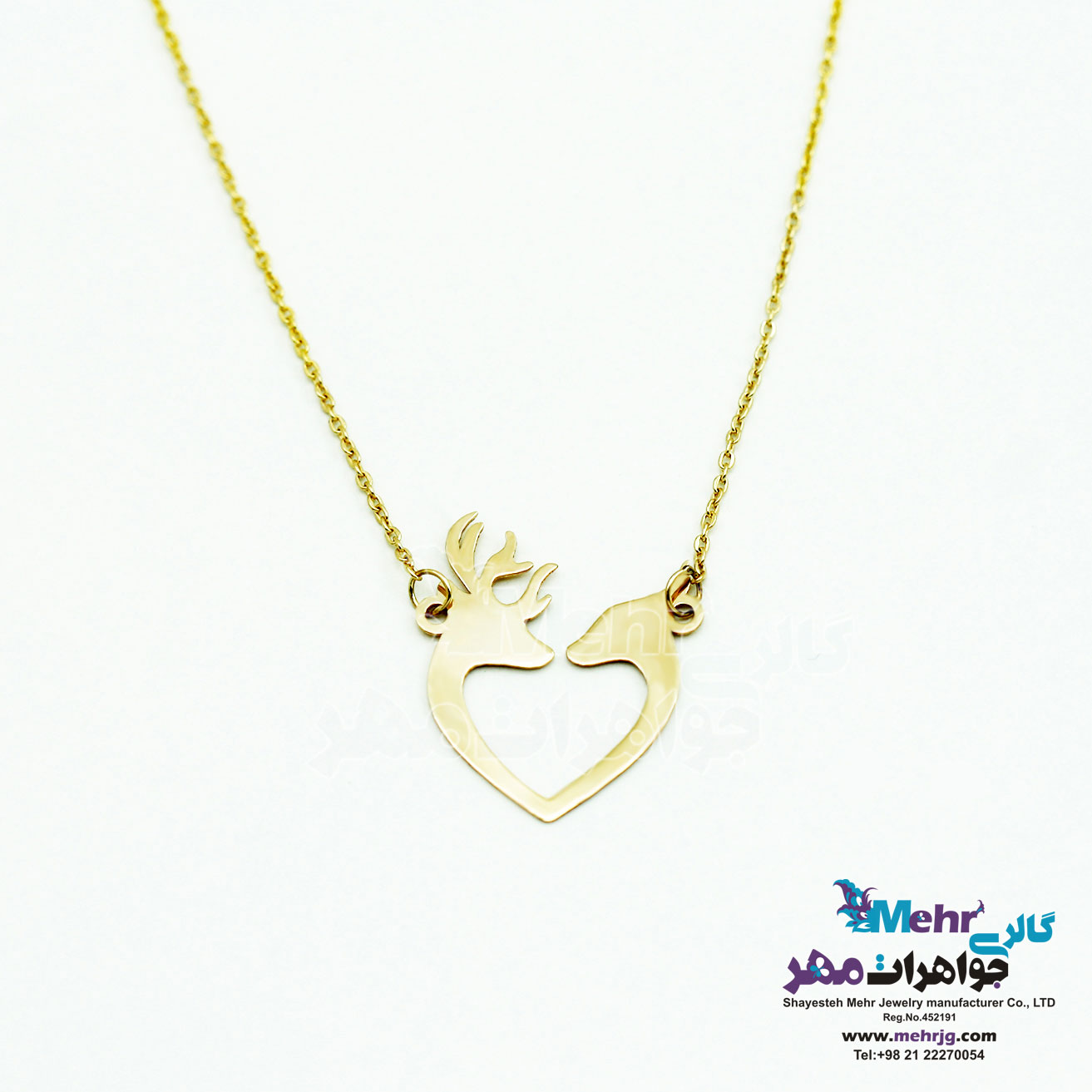 گردنبند طلا - طرح گوزن