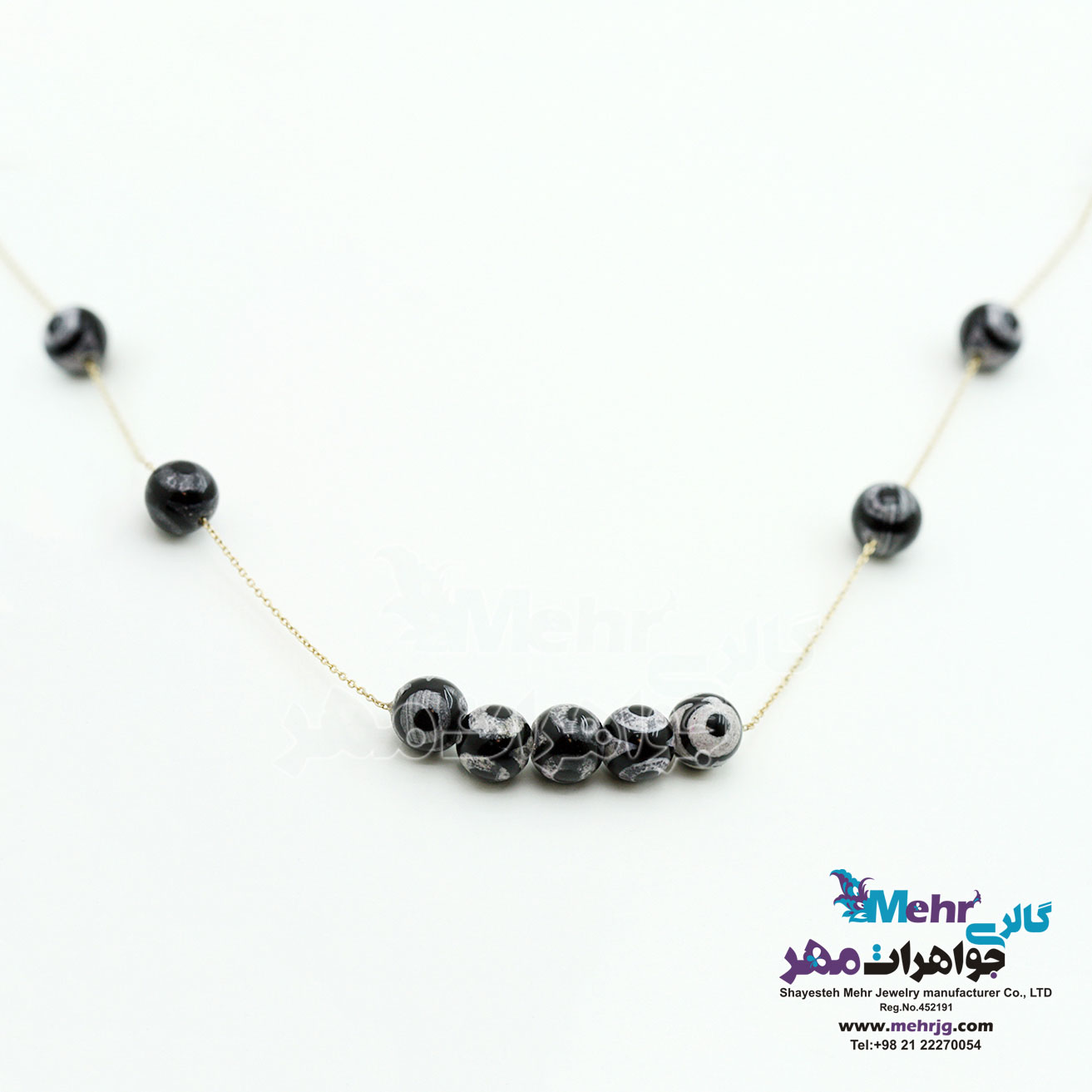 گردنبند رولباسی طلا - طرح مهره ی مار