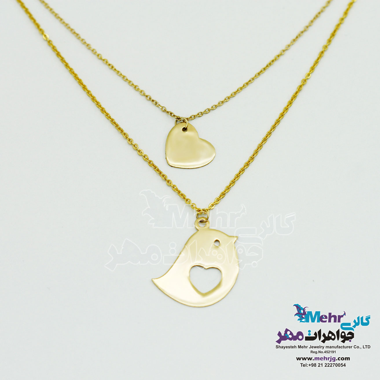 گردنبند طلا - طرح پرنده