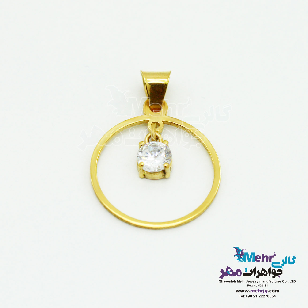 آویز طلا - طرح دایره