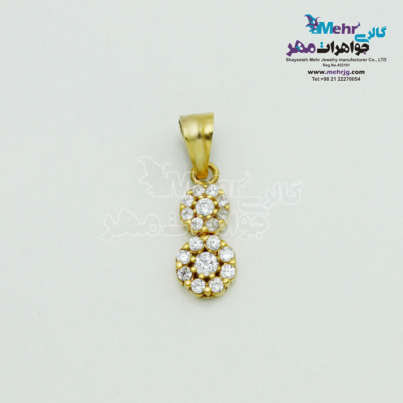 آویز طلا - طرح هندسی