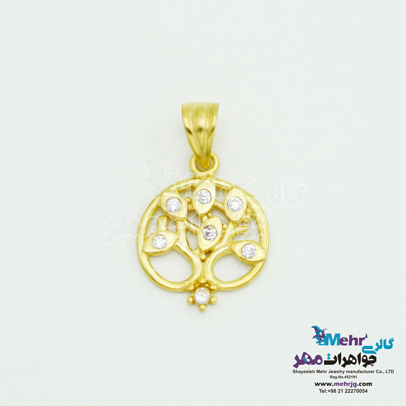آویز طلا - طرح درخت
