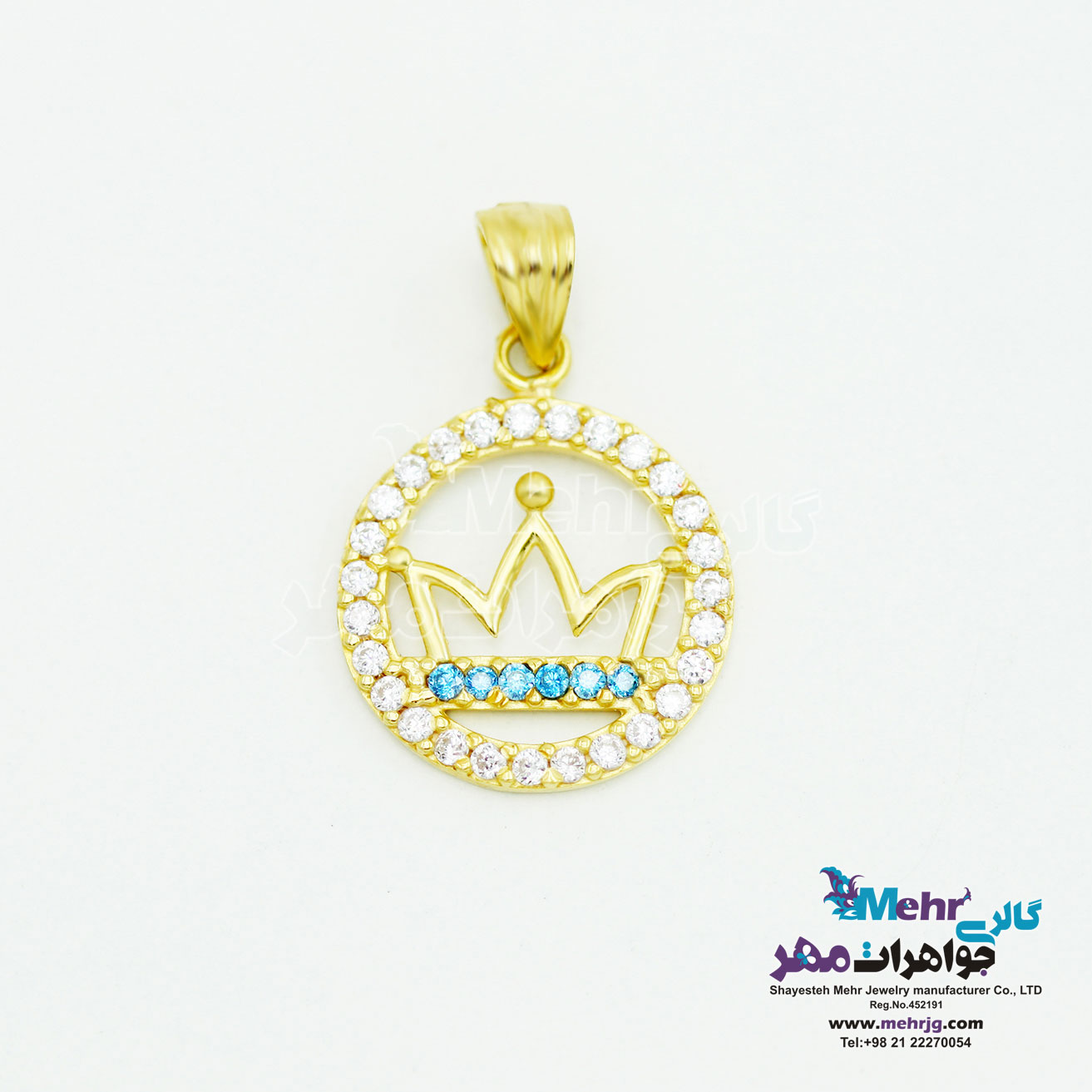 آویز طلا - طرح تاج