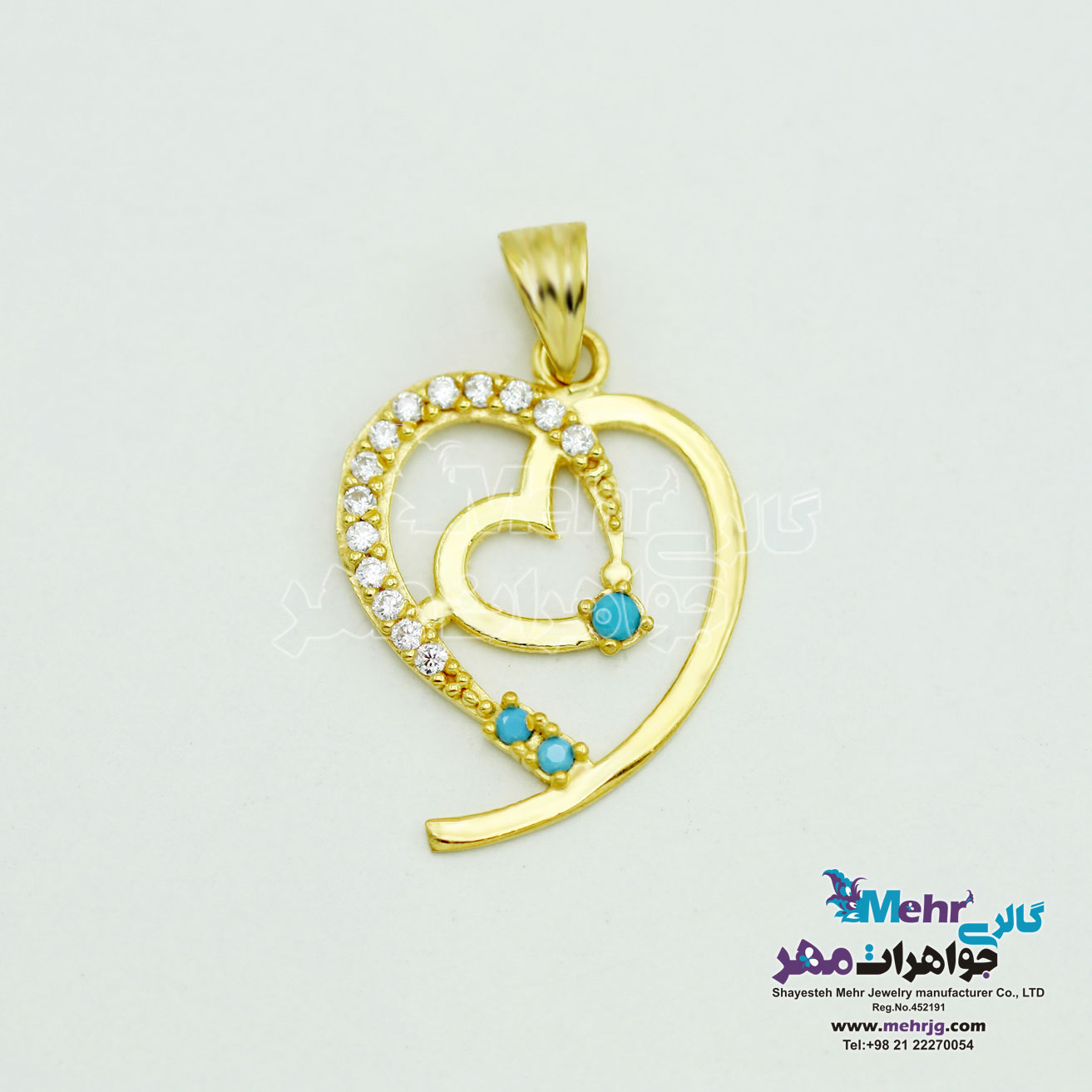 آویز طلا - طرح قلب