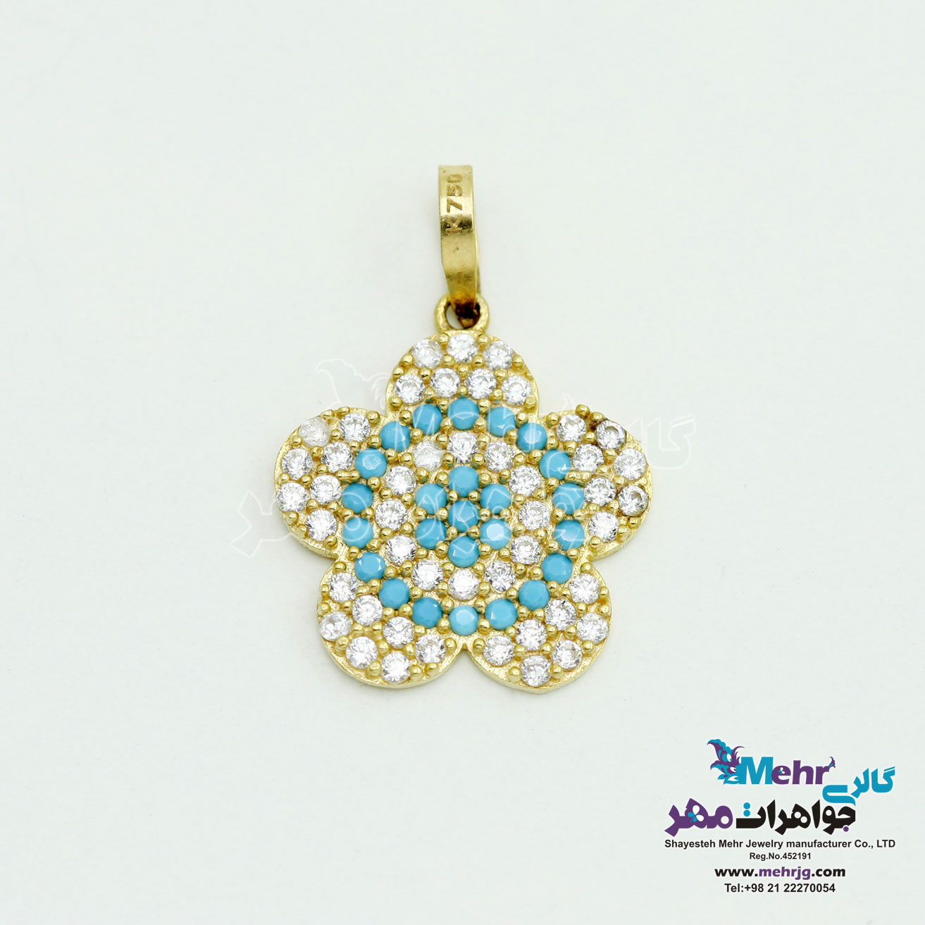 آویز طلا - طرح گل