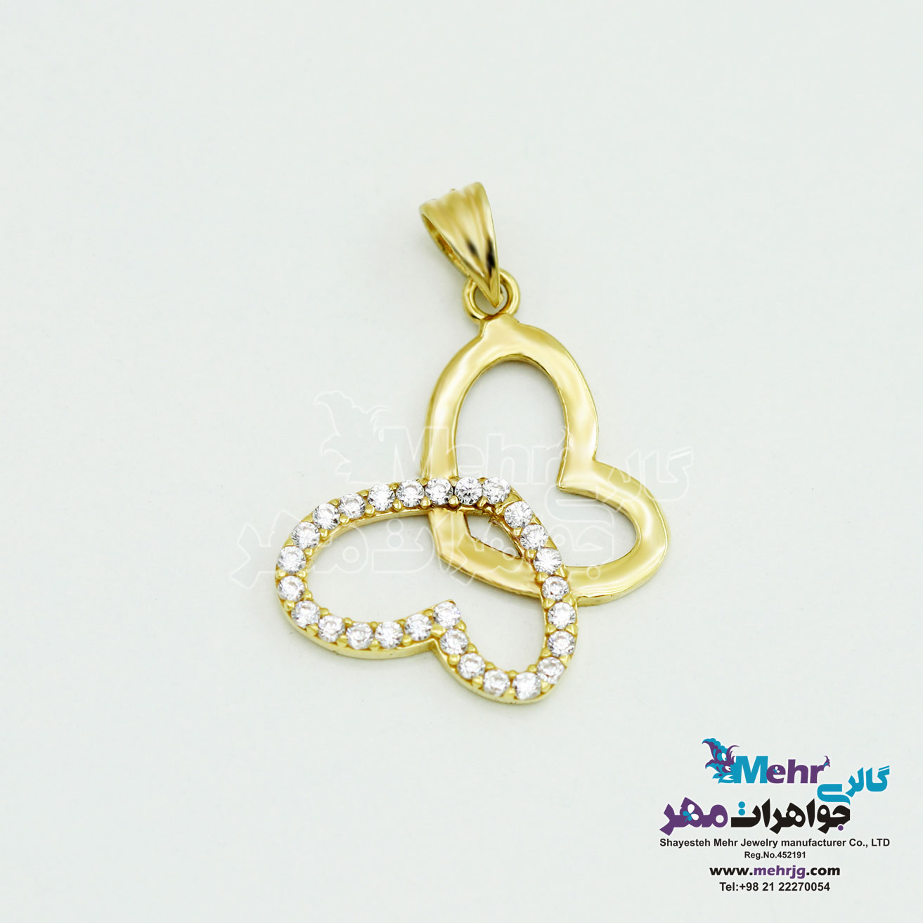 آویز طلا - طرح پروانه