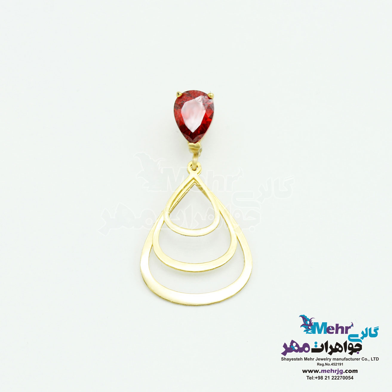 آویز طلا - طرح اشک