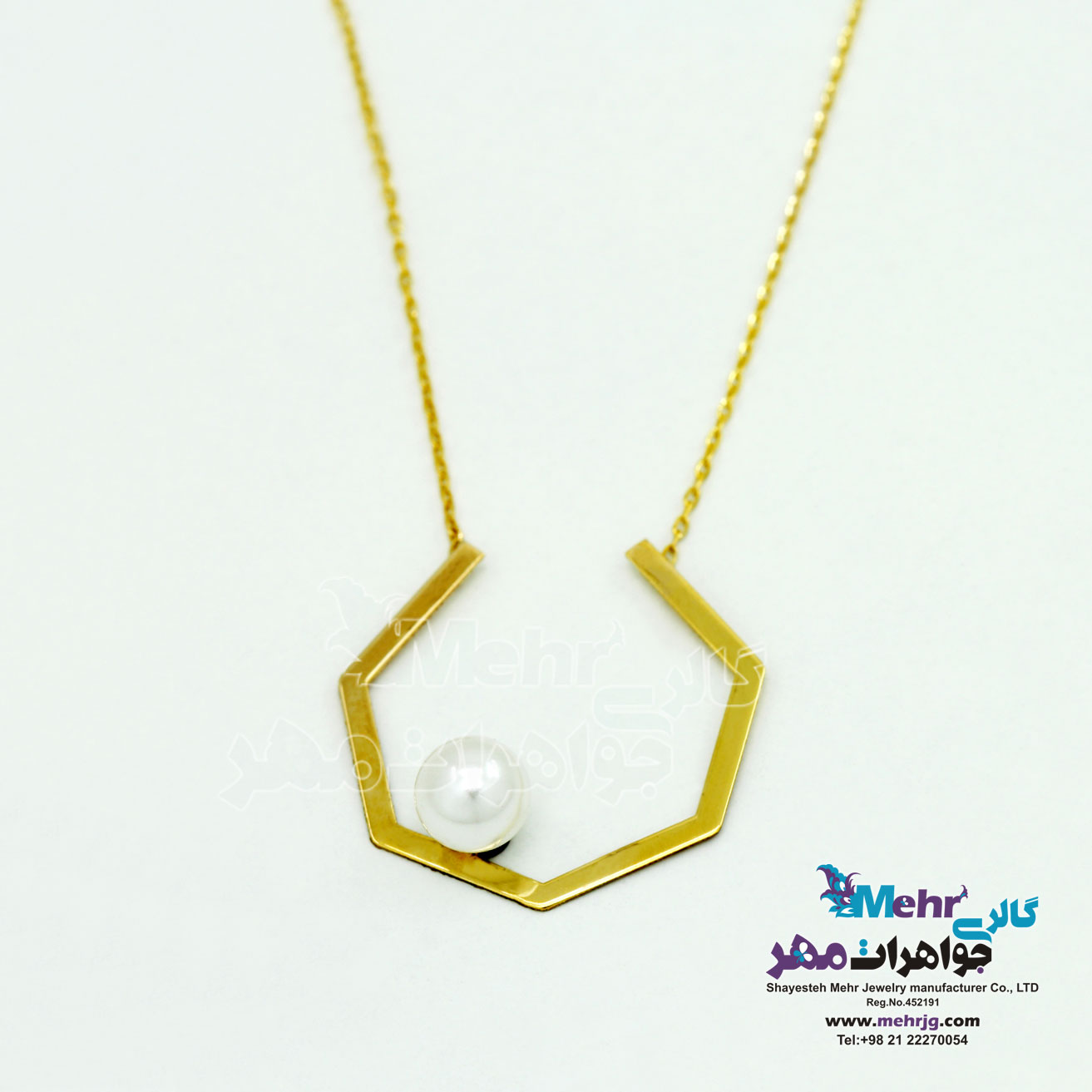 گردنبند طلا - طرح هندسی