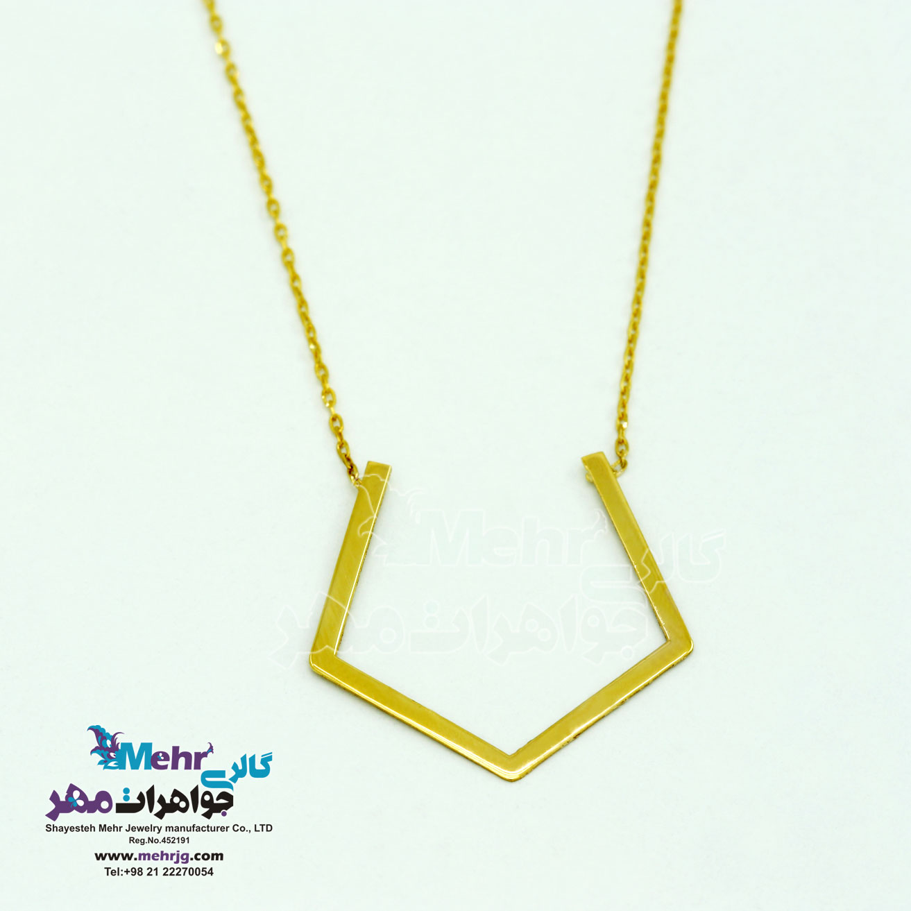 گردنبند طلا - طرح هندسی