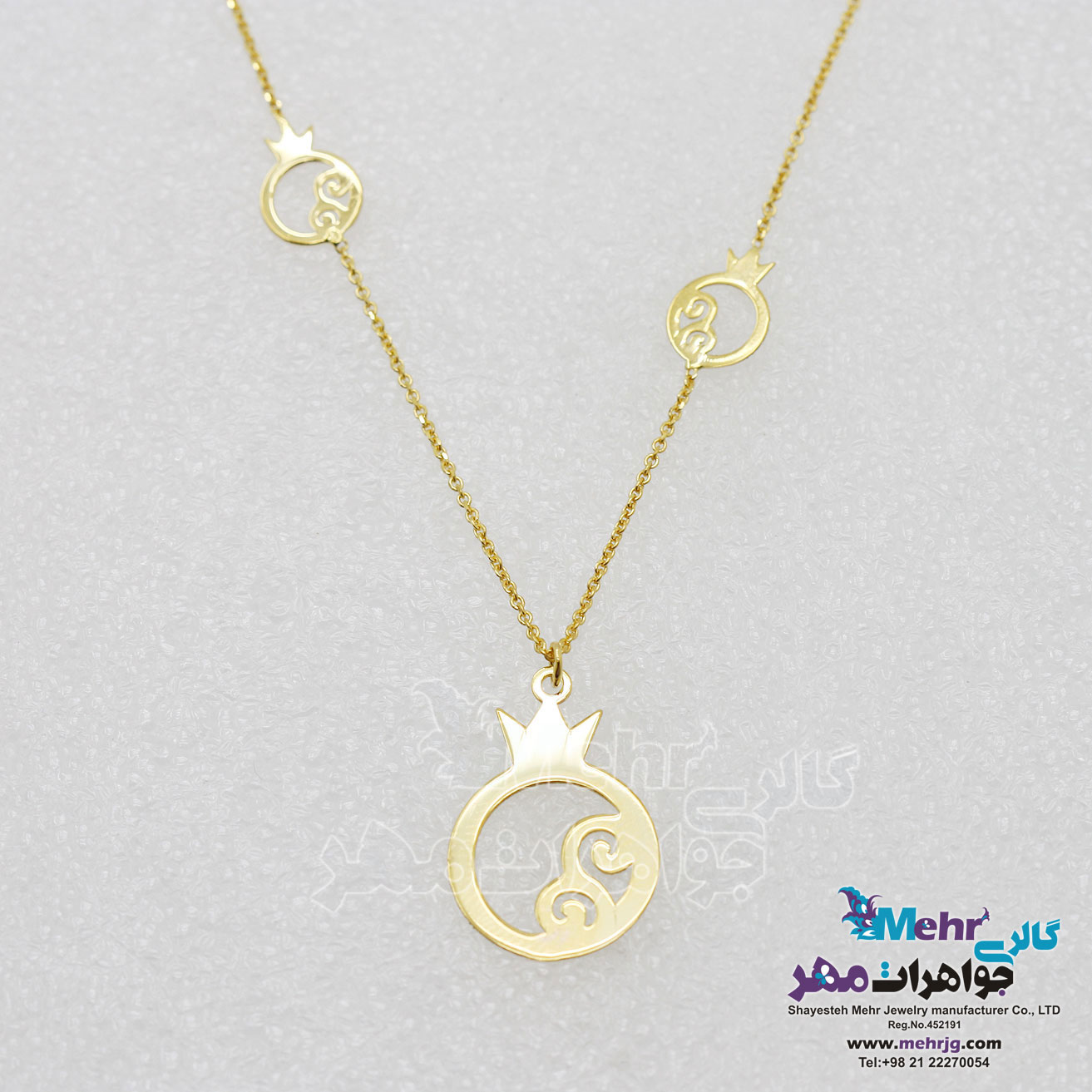 گردنبند طلا - طرح انار