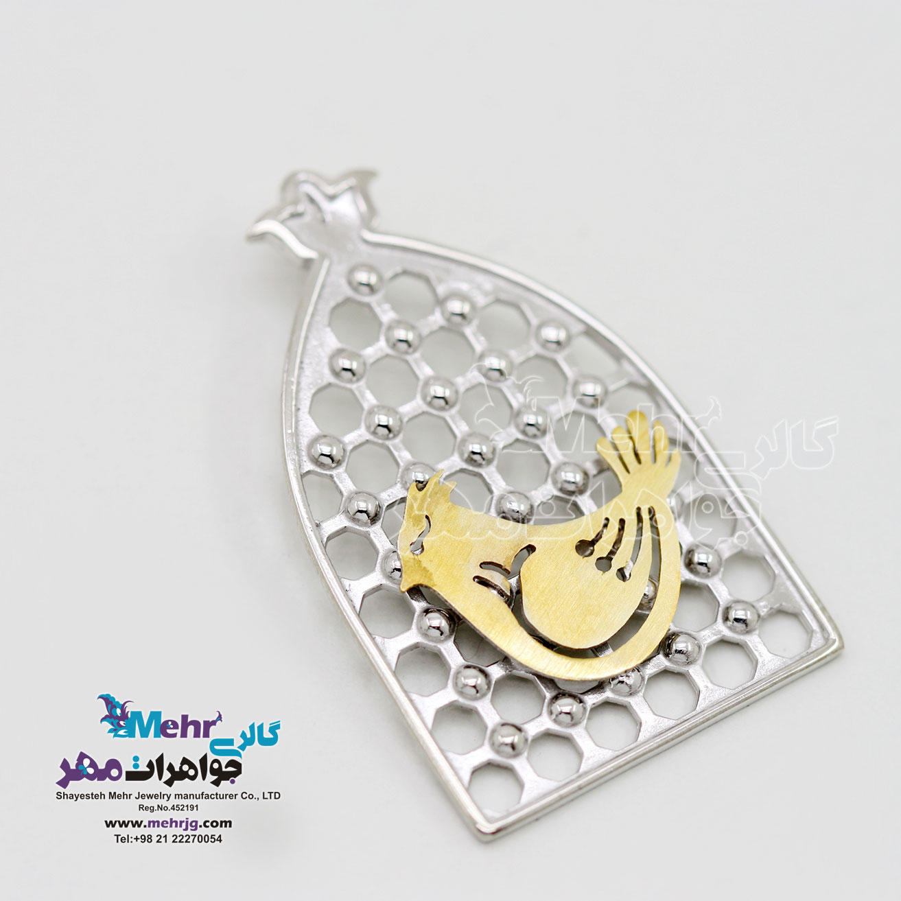 آویز طلا - طرح مرغ آمین