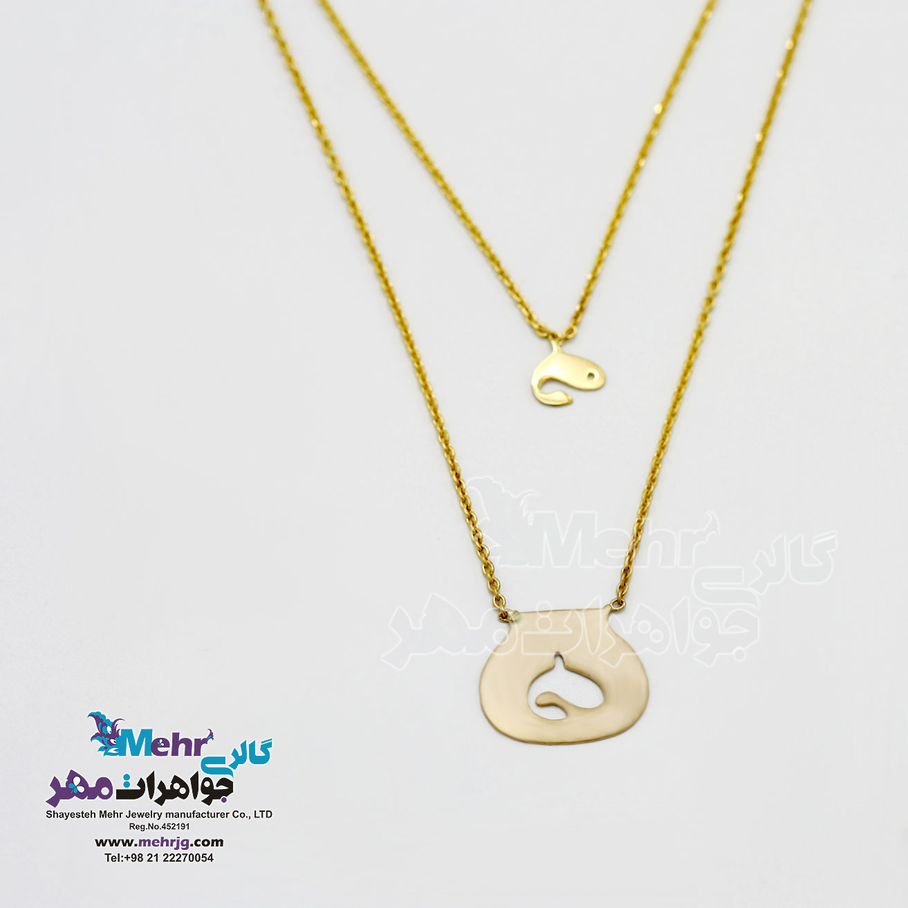 گردنبند طلا - طرح تنگ و ماهی