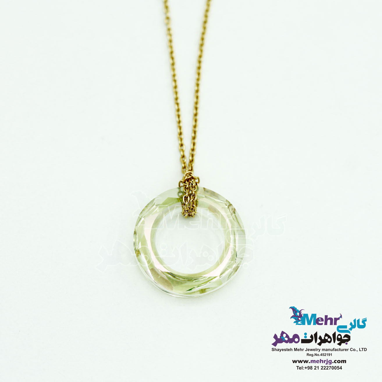 گردنبند طلا - سنگ سواروسکی رینگ