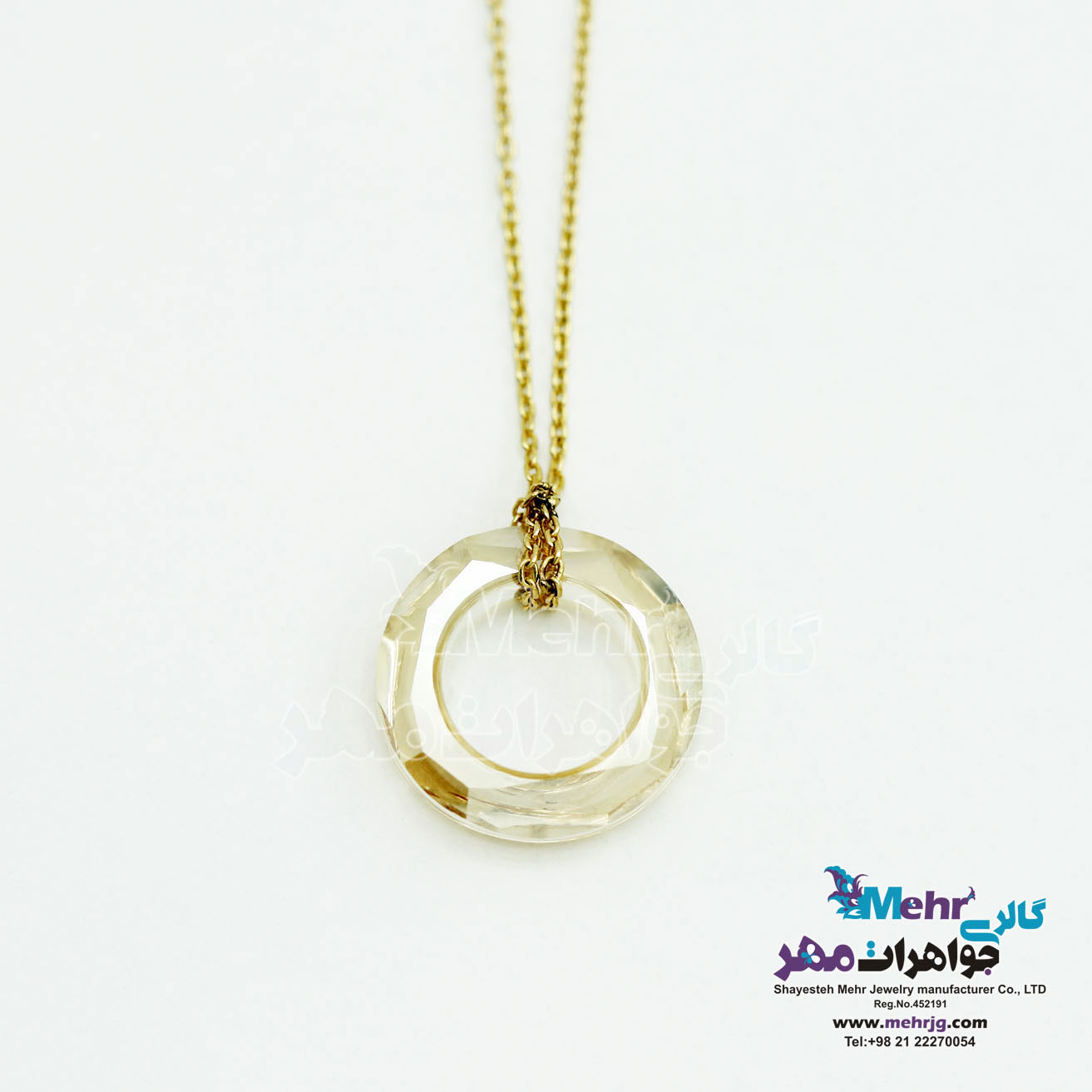 گردنبند طلا - سنگ سواروسکی رینگ