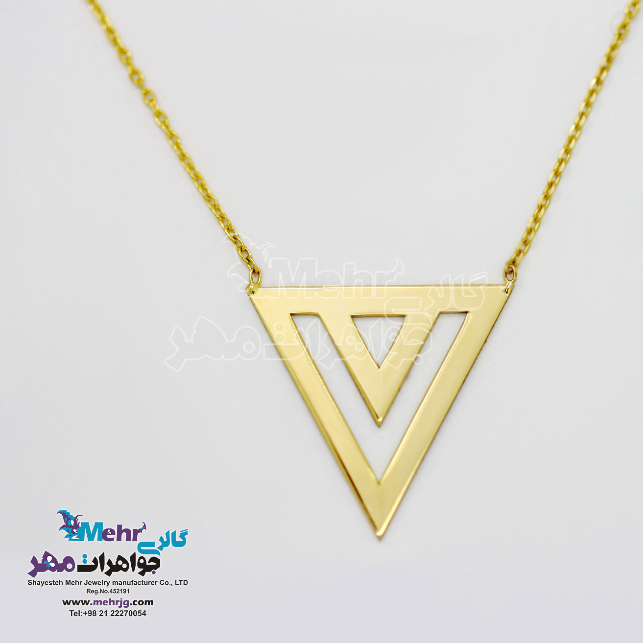 گردنبند طلا - طرح هندسی