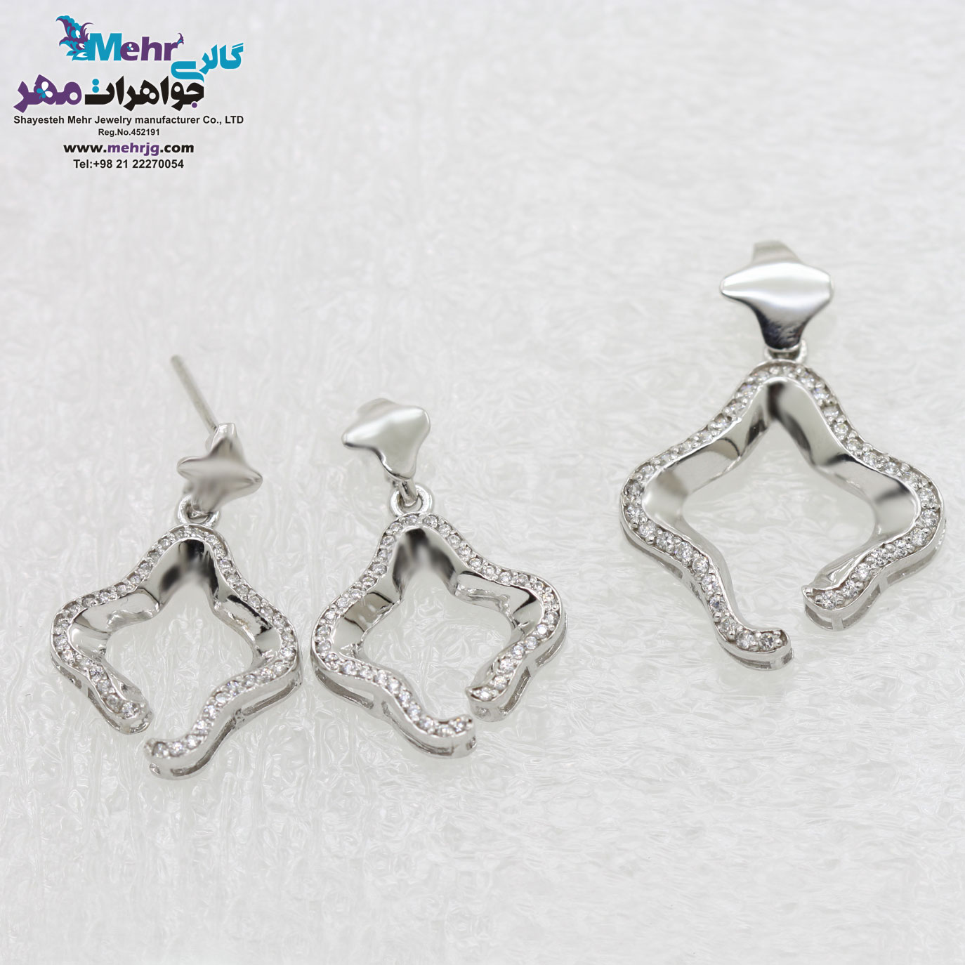 نیم ست طلا - آویز و گوشواره - طرح ون‌ کلیف