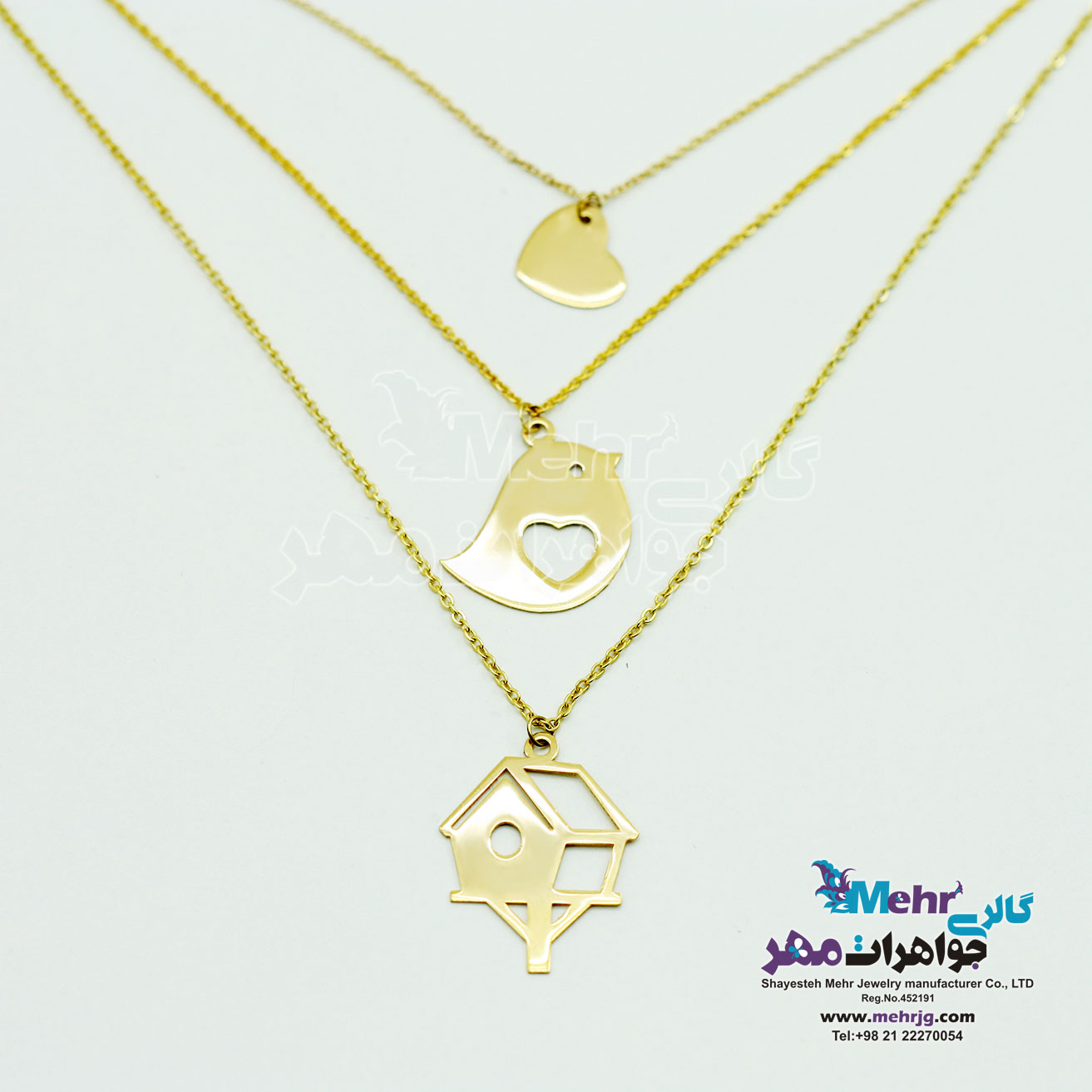 گردنبند طلا - طرح لانه ی پرنده