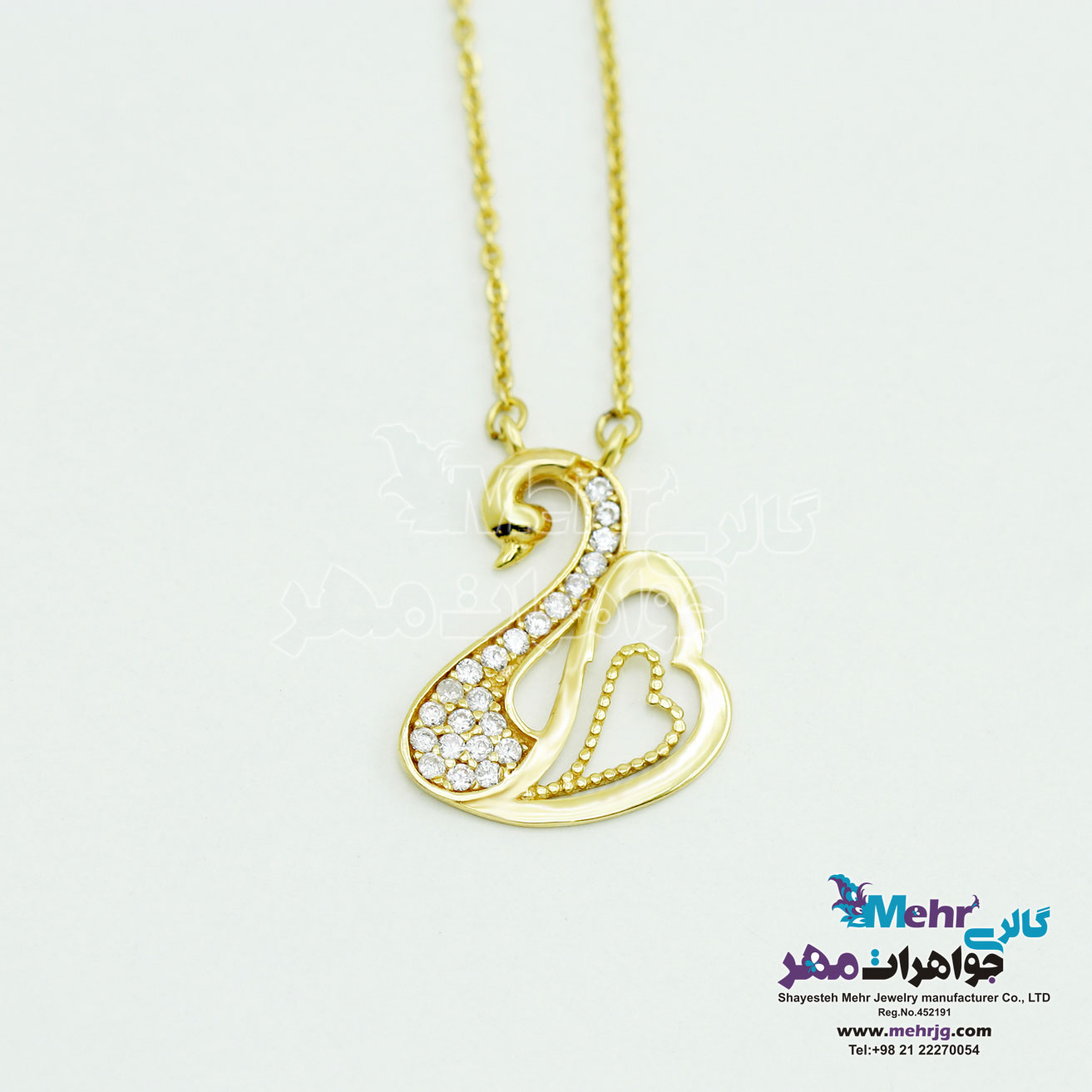 گردنبند طلا - طرح قو