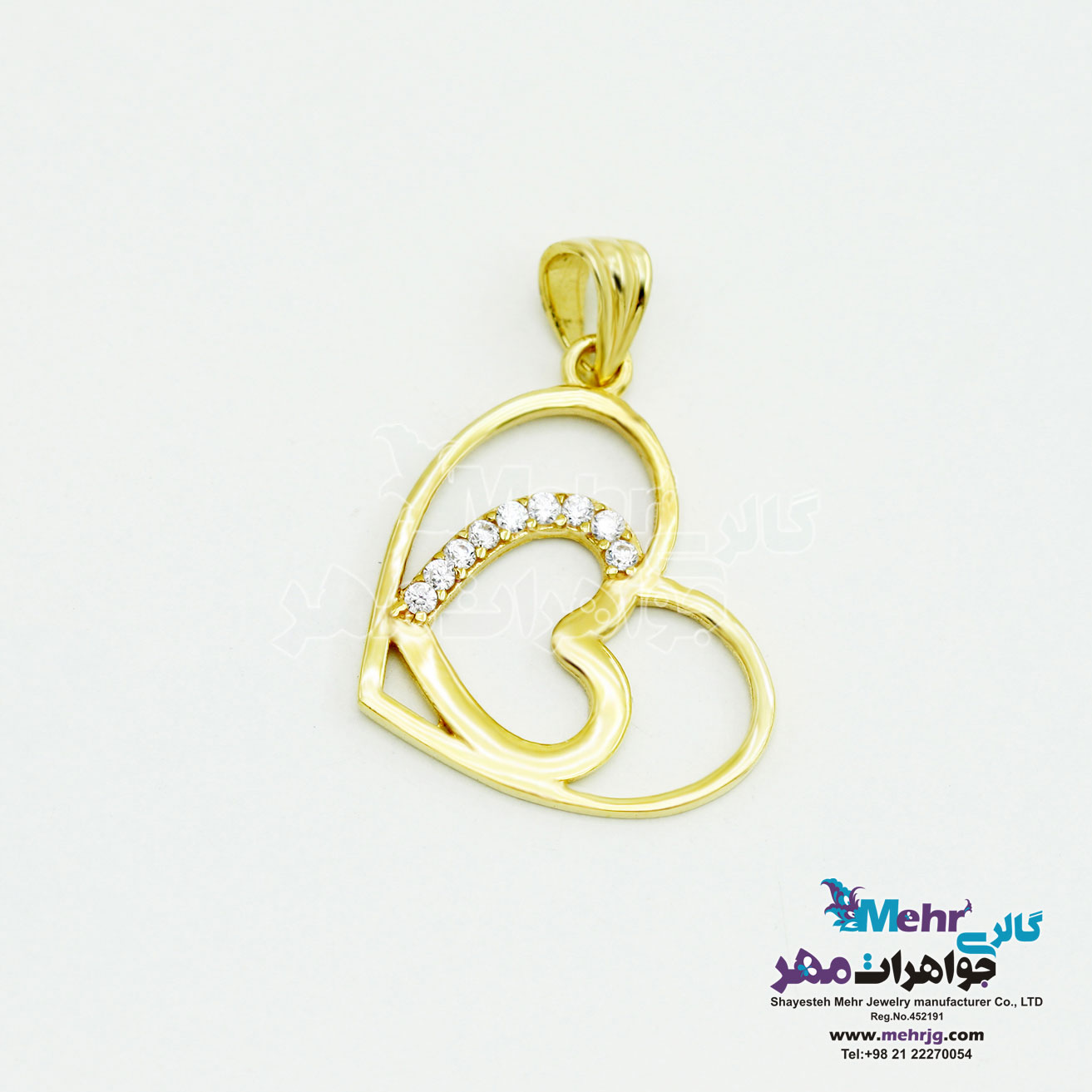 آویز طلا - طرح قلب