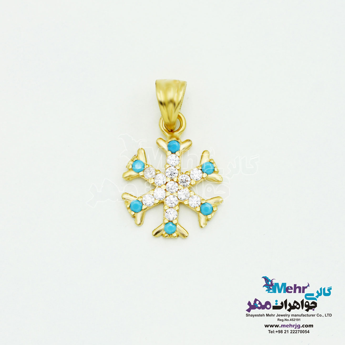 آویز طلا - طرح برف
