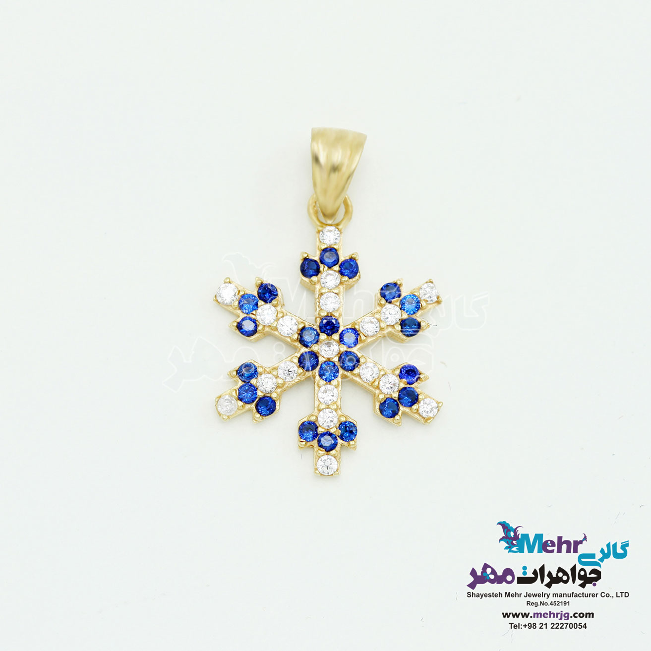 آویز طلا - طرح برف