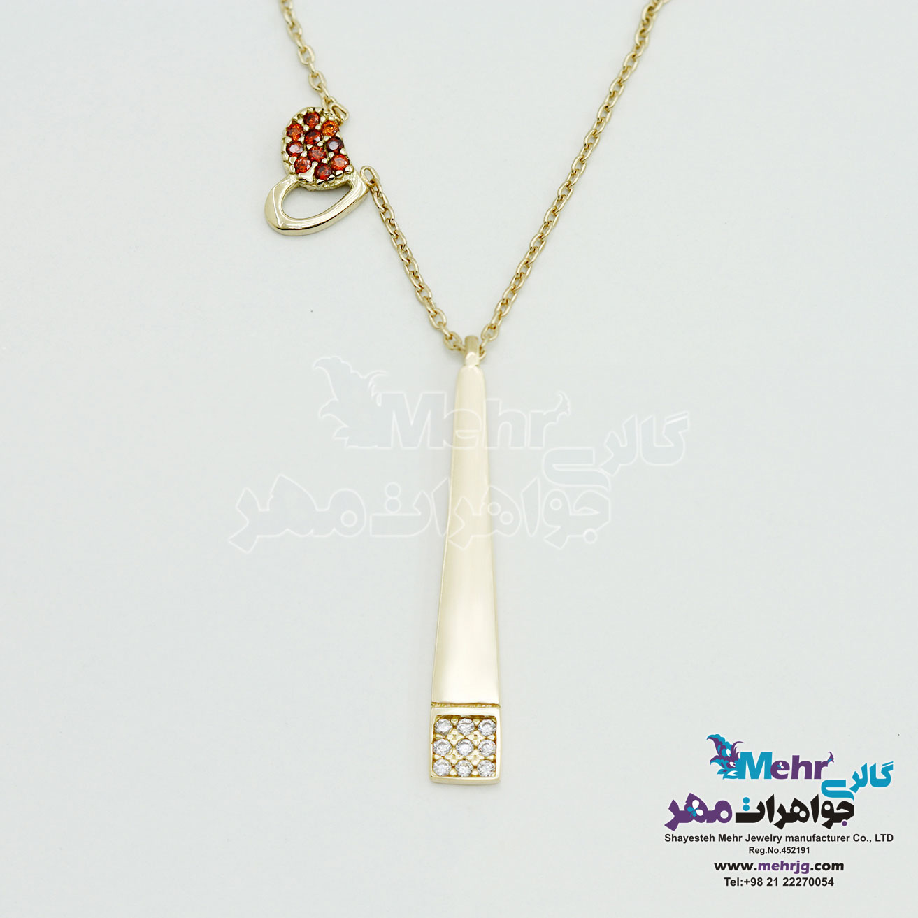 گردنبند طلا - طرح قلب