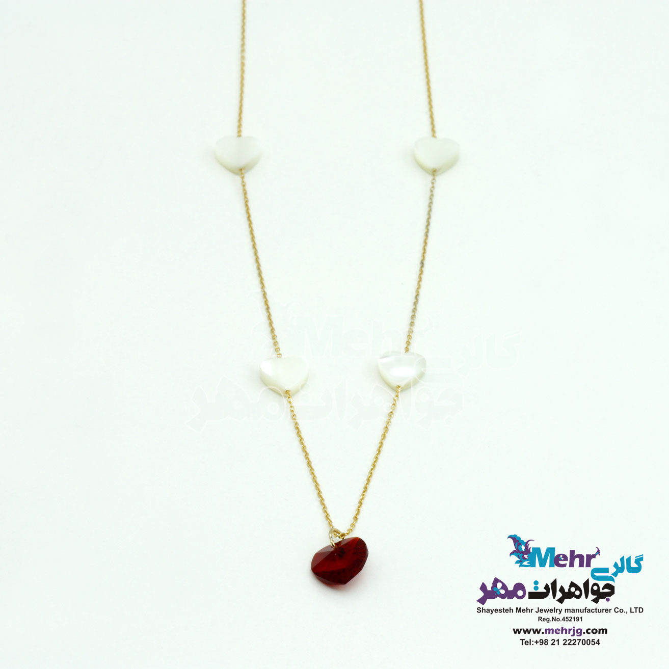 گردنبند طلا - طرح قلب