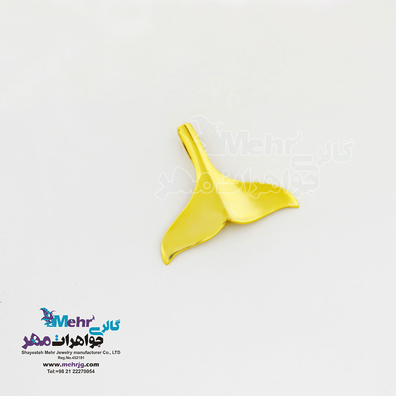 آویز طلا - طرح دم وال