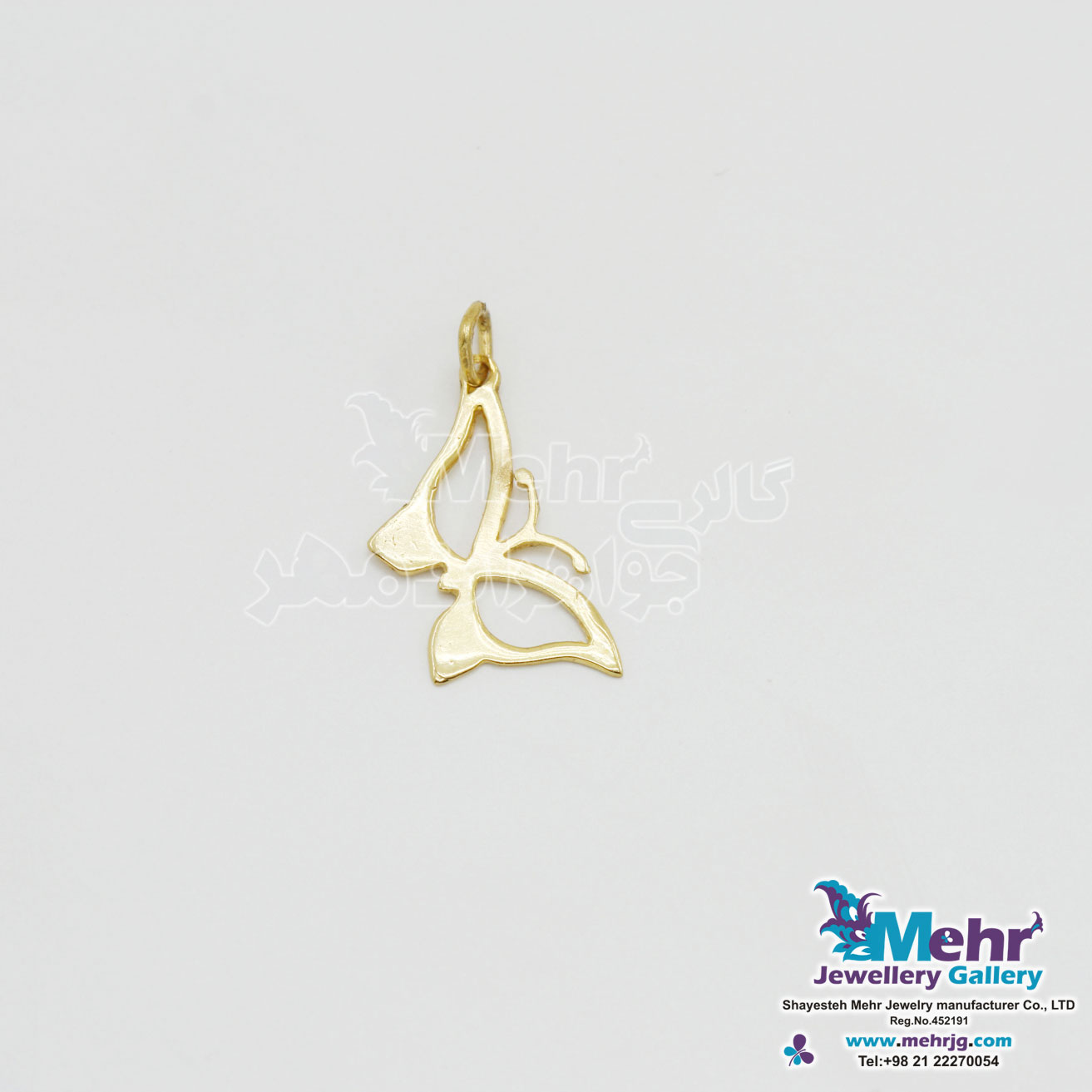 آویز طلا - طرح پروانه