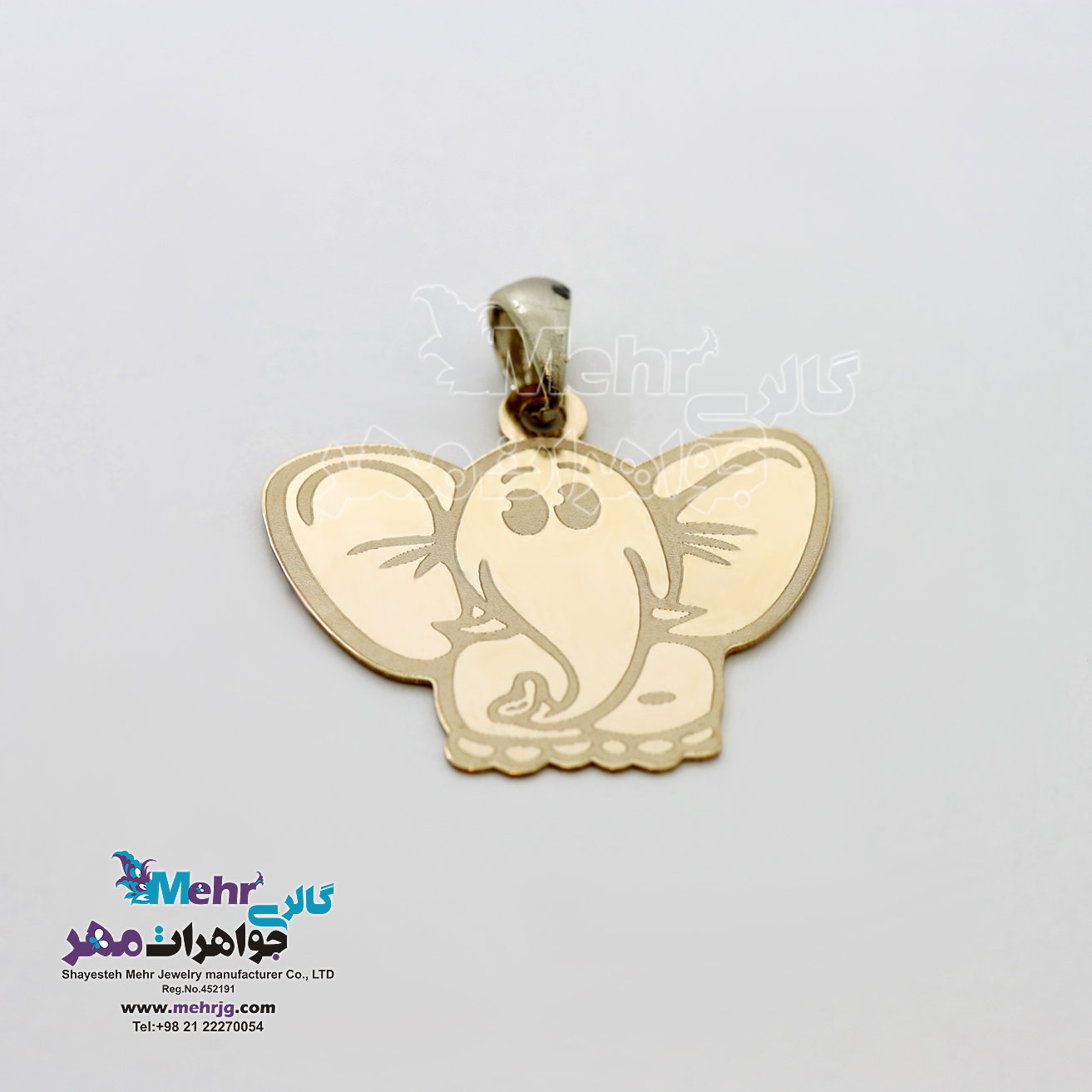 آویز طلا - طرح فیل