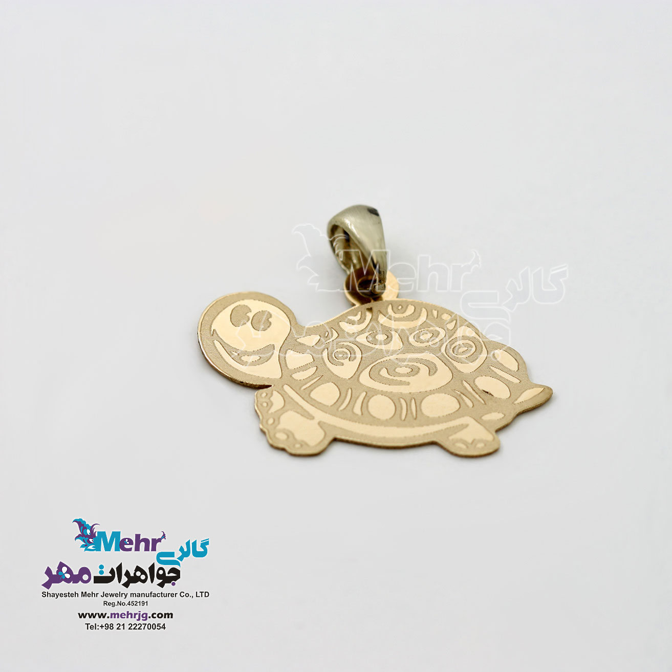 آویز طلا - طرح لاک پشت