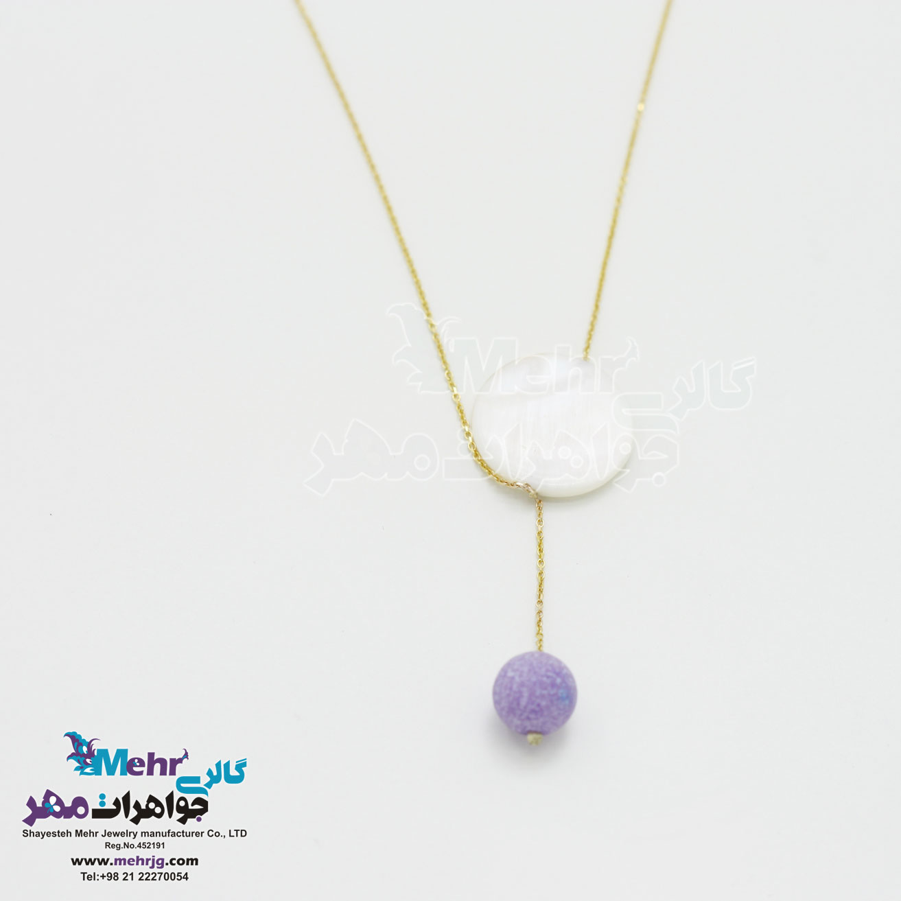 گردنبند طلا - طرح صدف