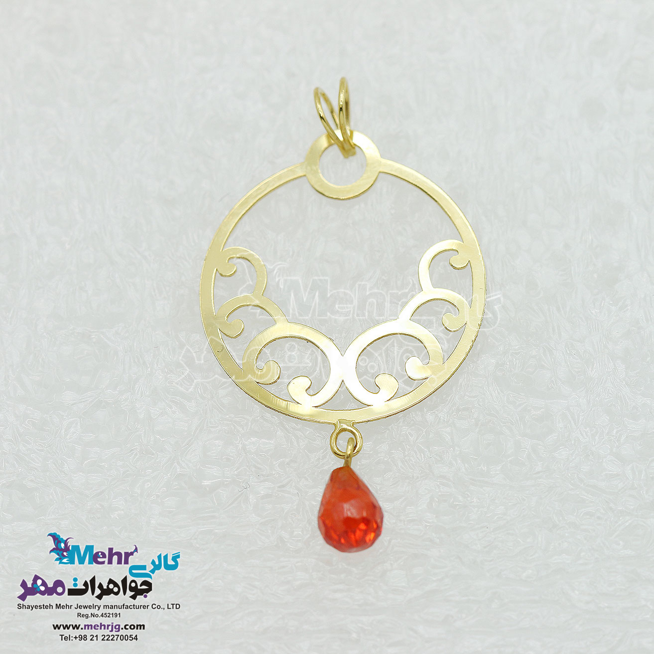 آویز طلا - طرح اسلیمی