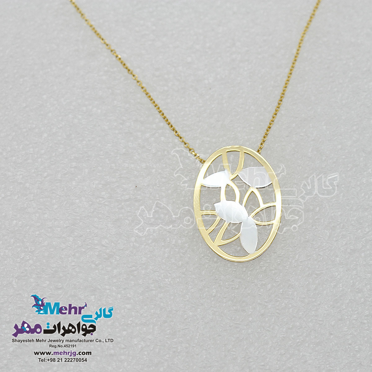 گردنبند طلا - طرح برگ ریزان