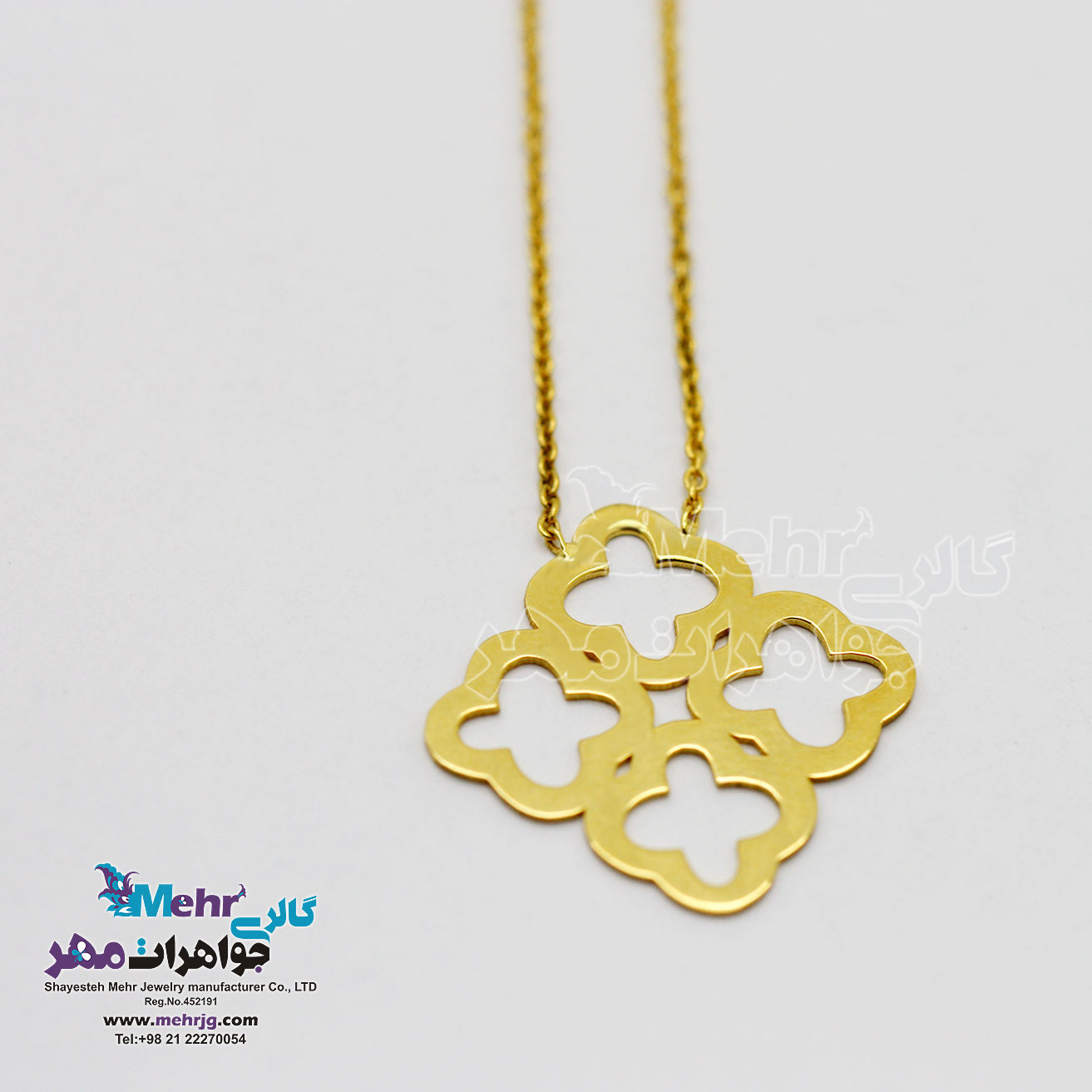گردنبند طلا - طرح گل