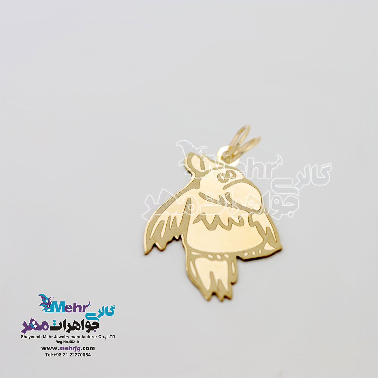 آویز طلا - طرح کلاغ