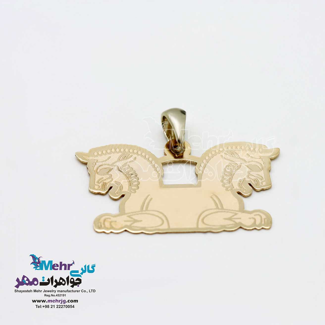 آویز طلا - طرح شیر بالدار