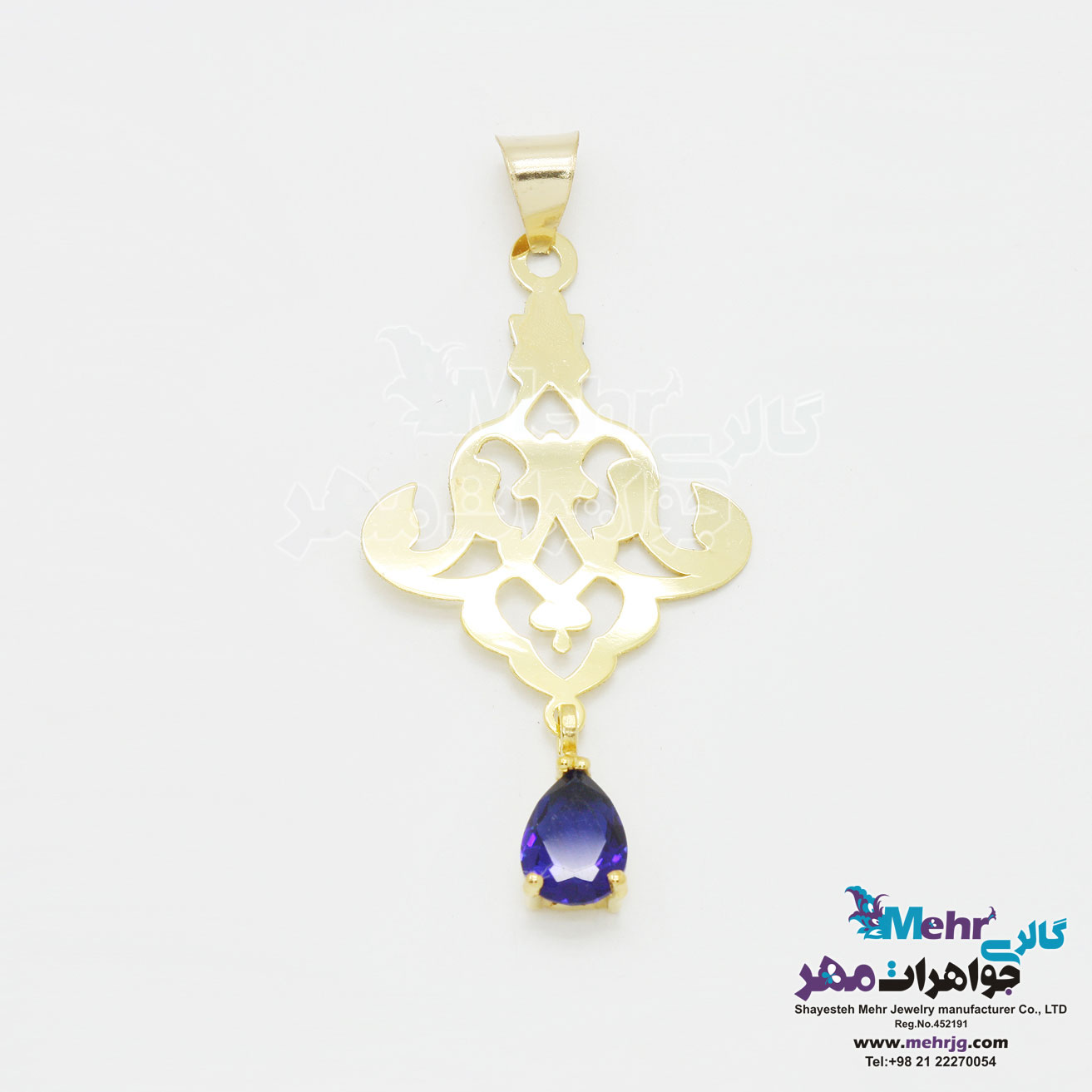 آویز طلا - طرح اسلیمی