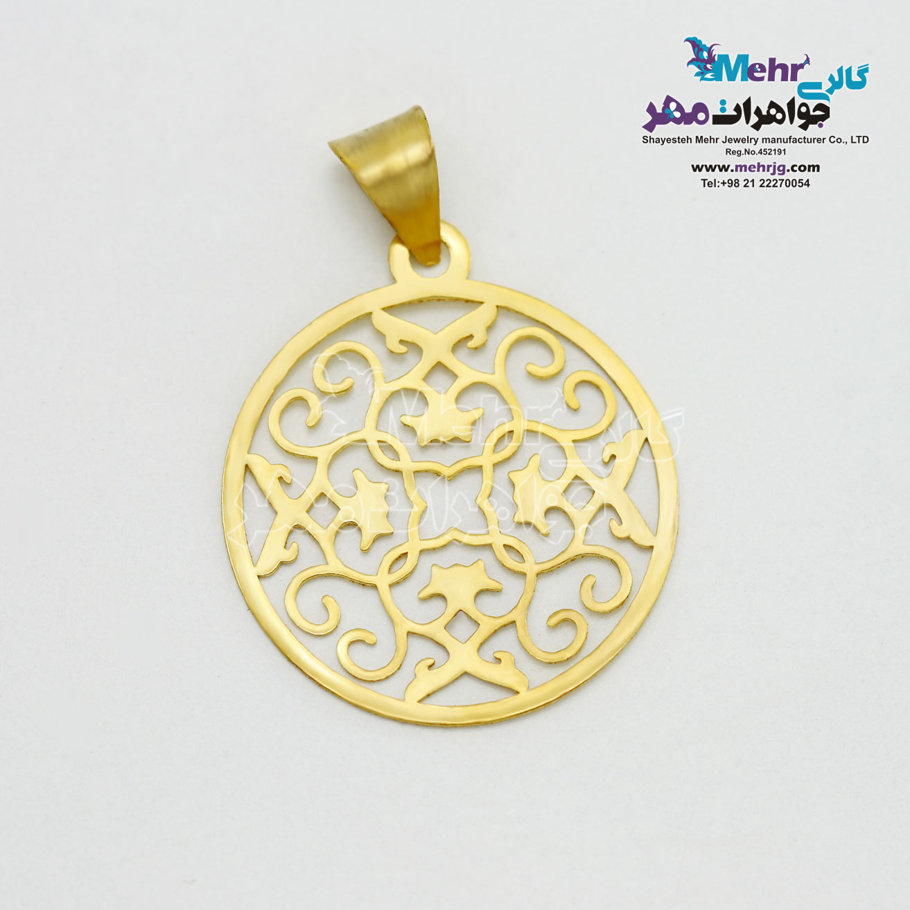 آویز طلا - طرح اسلیمی