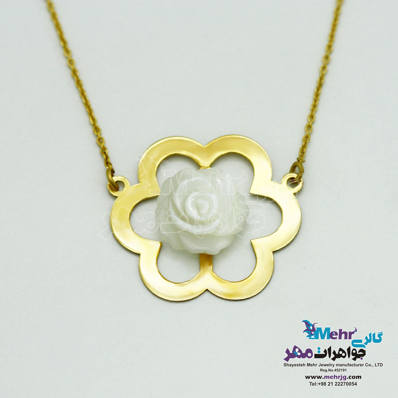 گردنبند طلا - طرح گل