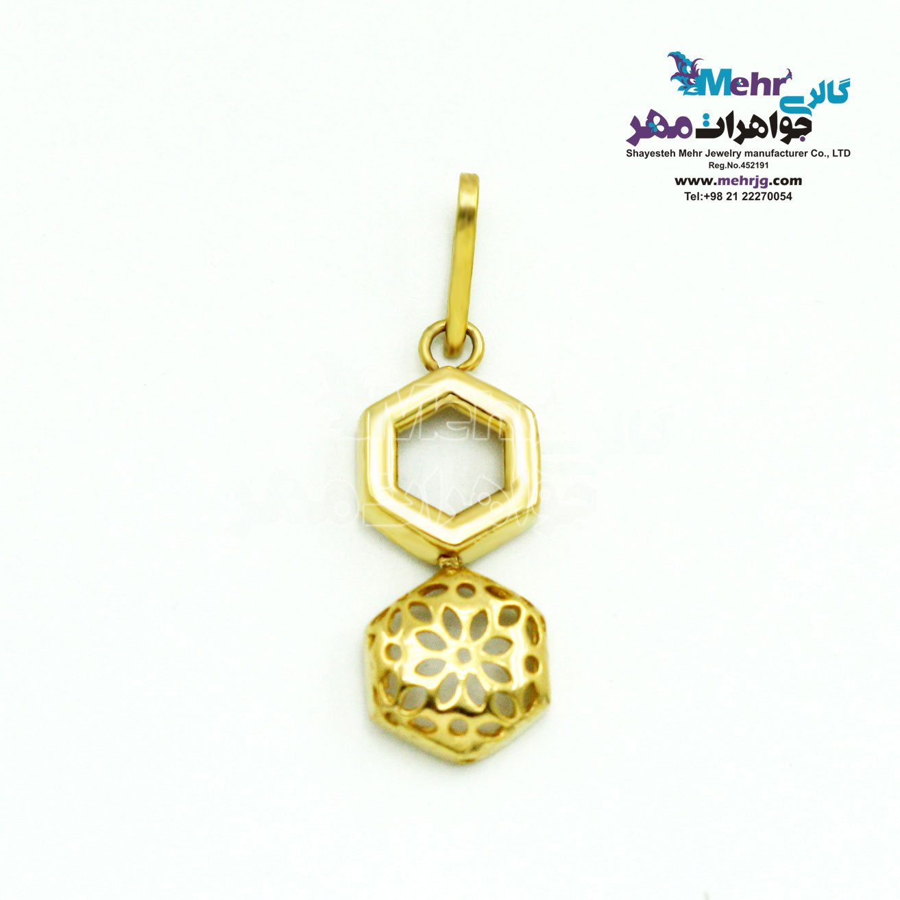 آویز طلا - طرح هندسی