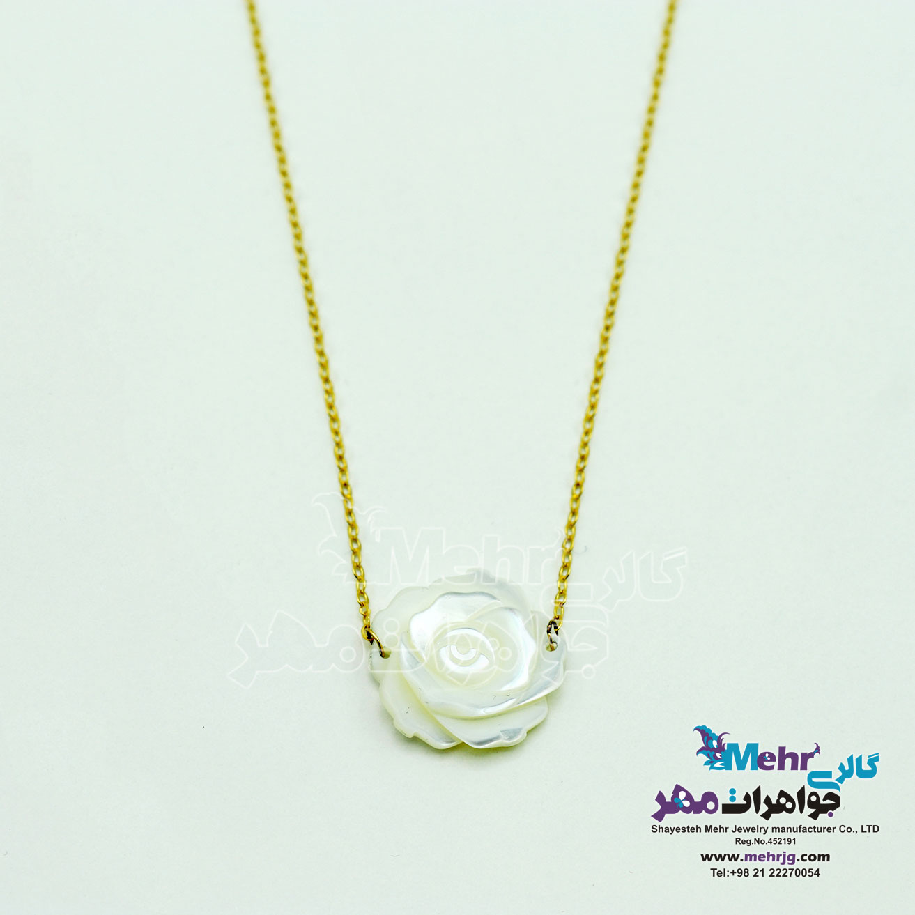 گردنبند طلا - طرح صدف گل