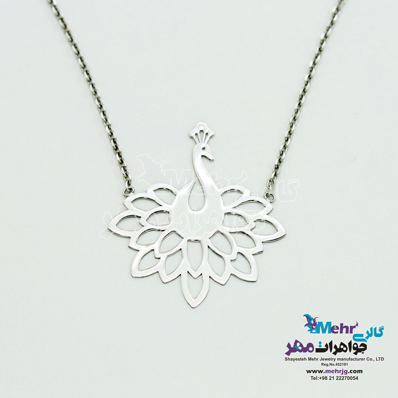 گردنبند طلا - طرح طاووس
