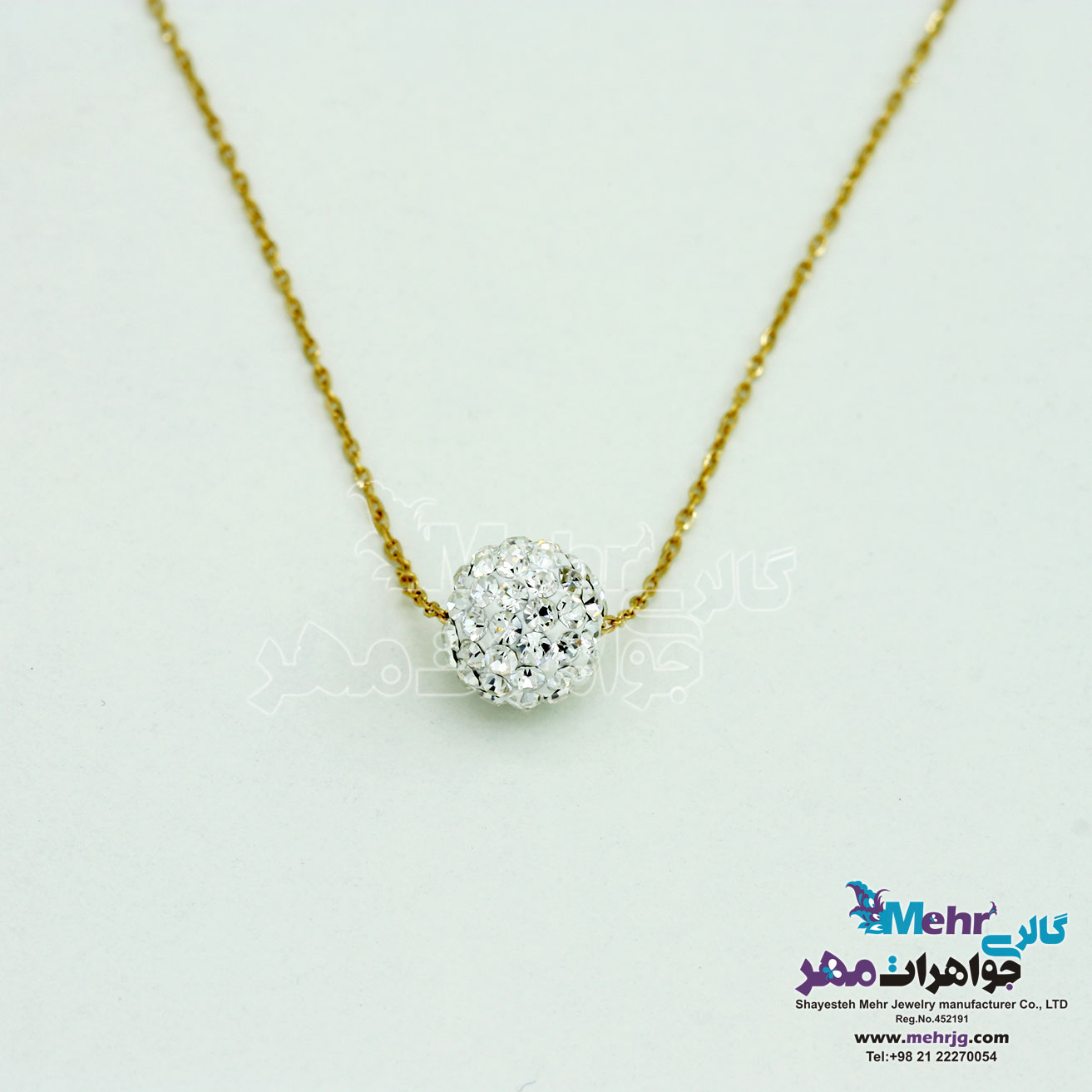 گردنبند طلا - طرح سواروسکی