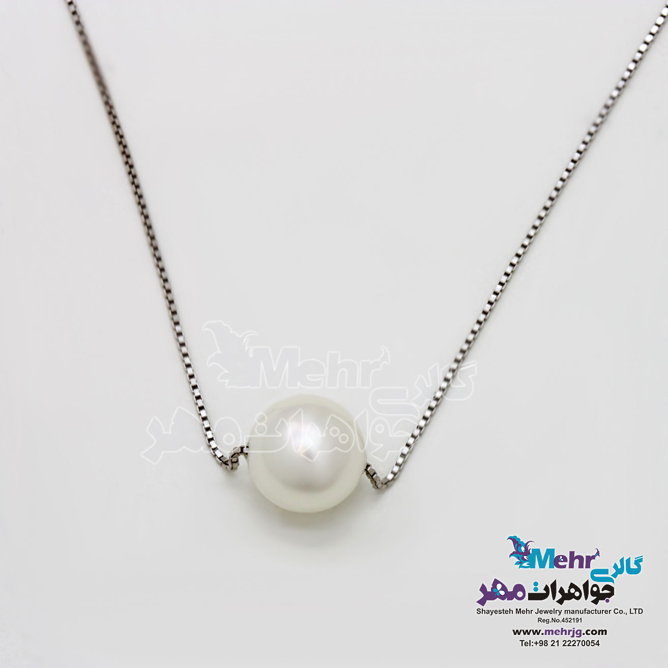 گردنبند طلا - طرح مروارید نشان