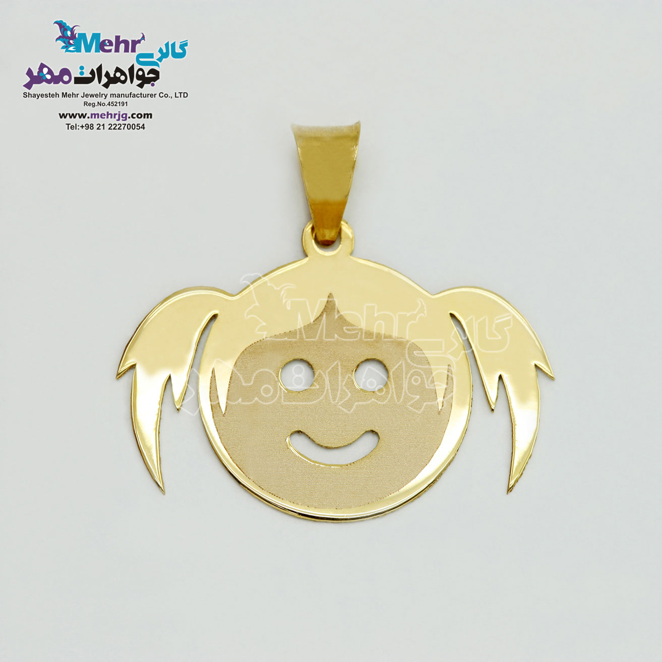آویز طلا - طرح دخترک خوشحال
